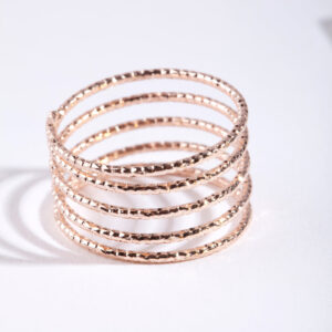 Rose Diamond Cut Spiral Ring