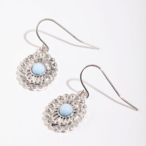 Antique Floral Disc Earrings