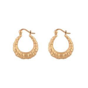 Bamboo Hoop Earrings