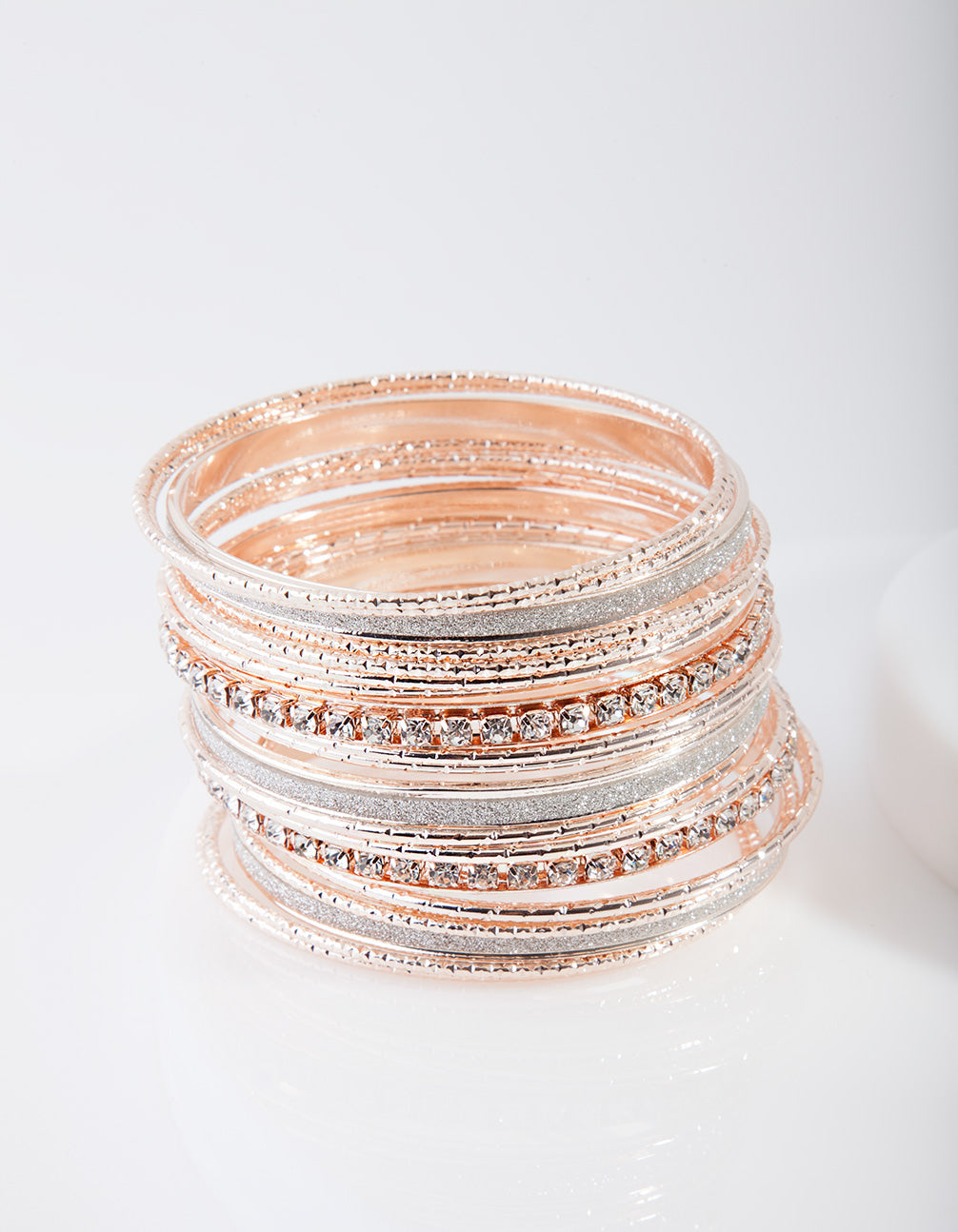 Rose Glitter Bangle 20-Pack