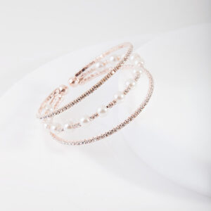 Rose Pearl Cup Chain Cuff