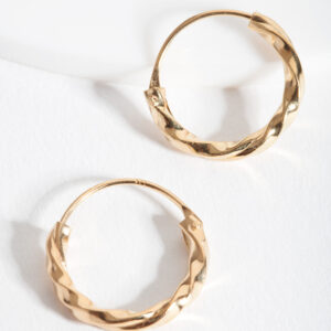 Chunky Twist Hoop Earrings