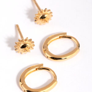Sun Stud & Earring Set