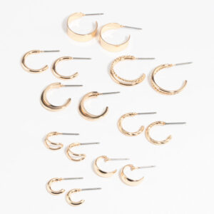 Simple Hoop Earring 8-Pack
