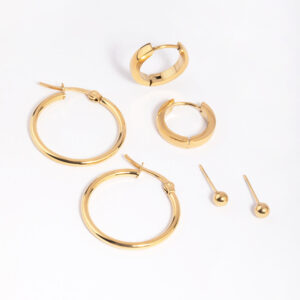 Stainless Steel Ball Stud Earring Pack