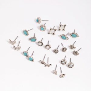 Antique Moon Stud Earring 12-Pack