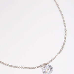Rhodium Simple Necklace