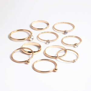 Mixed Stone & Textured Ring Pack