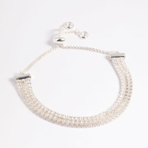 Triple Row Toggle Tennis Bracelet