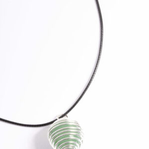 Green Spiral Cord Necklace