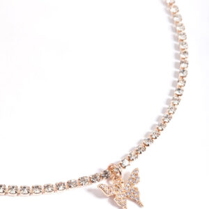 Rose Butterfly Necklace