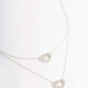 Double Open Heart Necklace