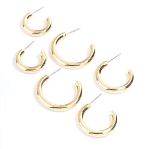 Chunky Hoop Earrings Pack