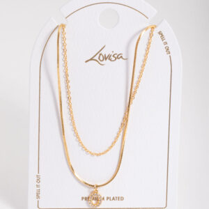 Letter O Layered Initial Necklace