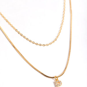 Letter P Layered Initial Necklace