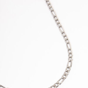 Rhodium Figaro Chain Necklace
