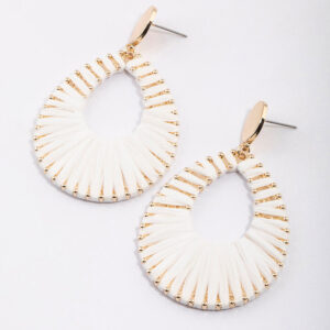 Raffia Oval Earrings