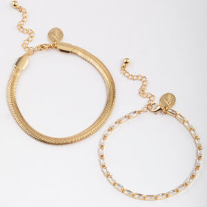 Snake Chain & Tennis Bracelet Pack