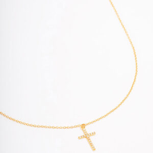 Pave Cross Pendant Necklace