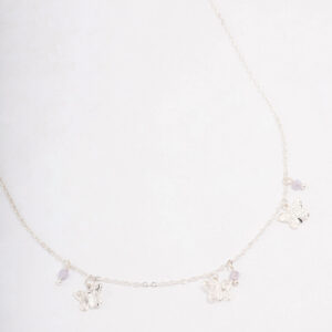 Butterfly Beaded Droplet Necklace