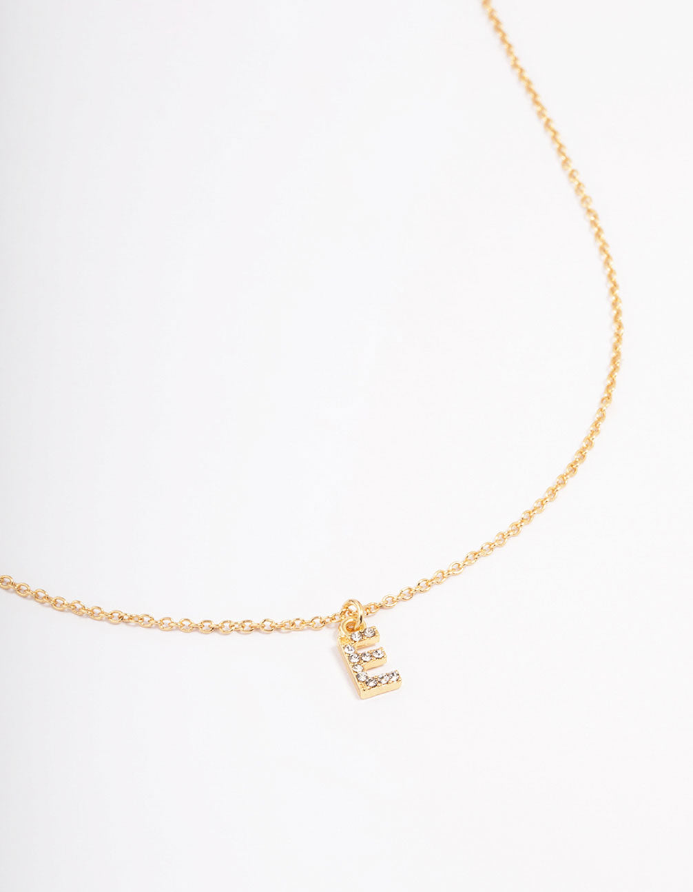 Letter E Initial Pendant Necklace