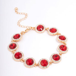 Red Round Adjustable Bracelet