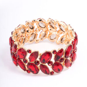 Red Adjustable Stone Bracelet