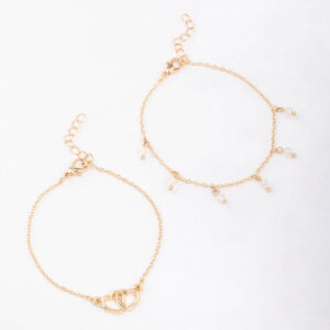 Bead Link Heart Bracelet Pack