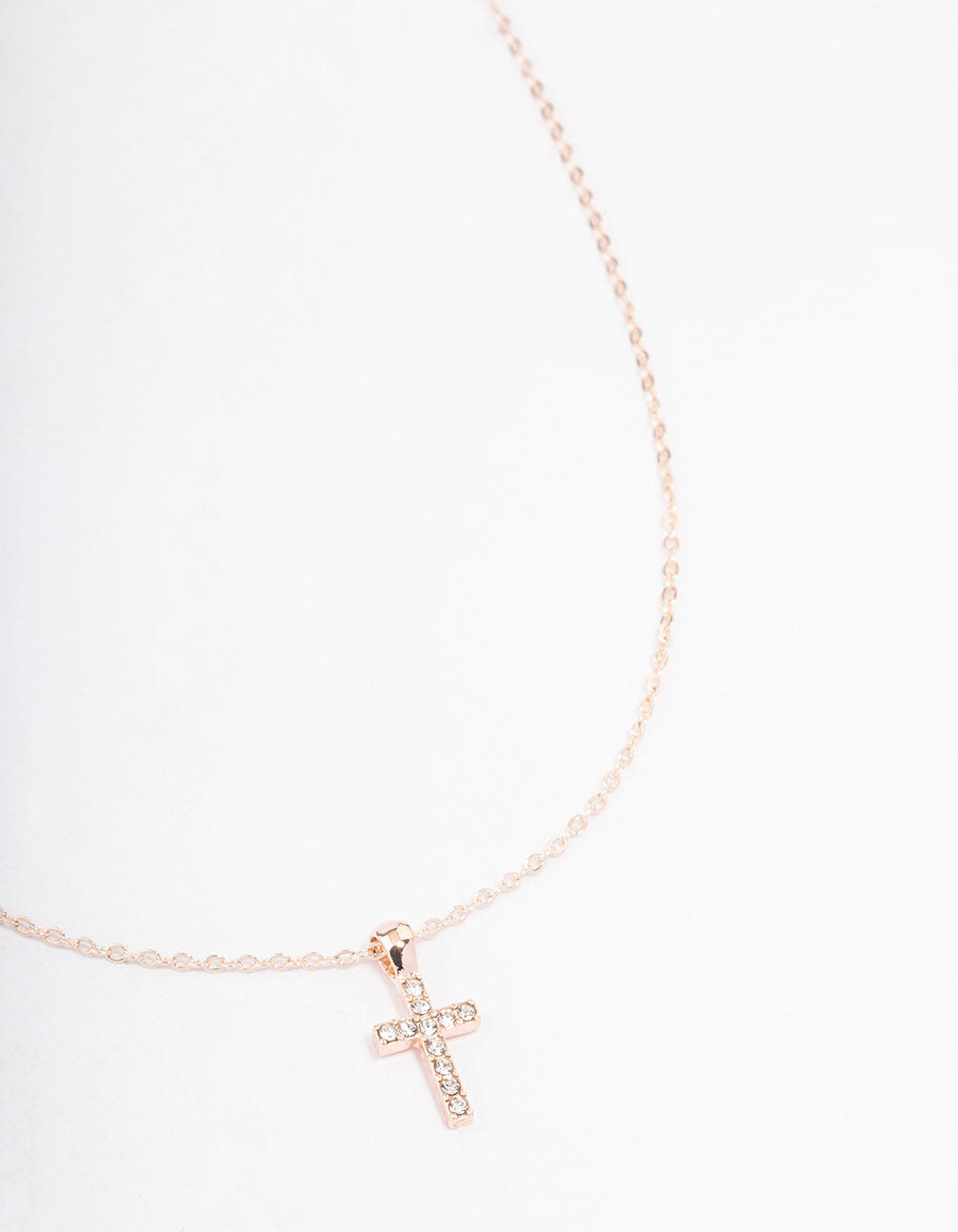 Rose Cross Short Necklace