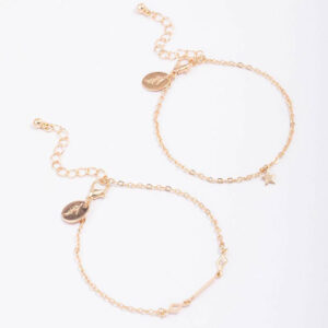 Geometric Chain Star Bracelet Pack