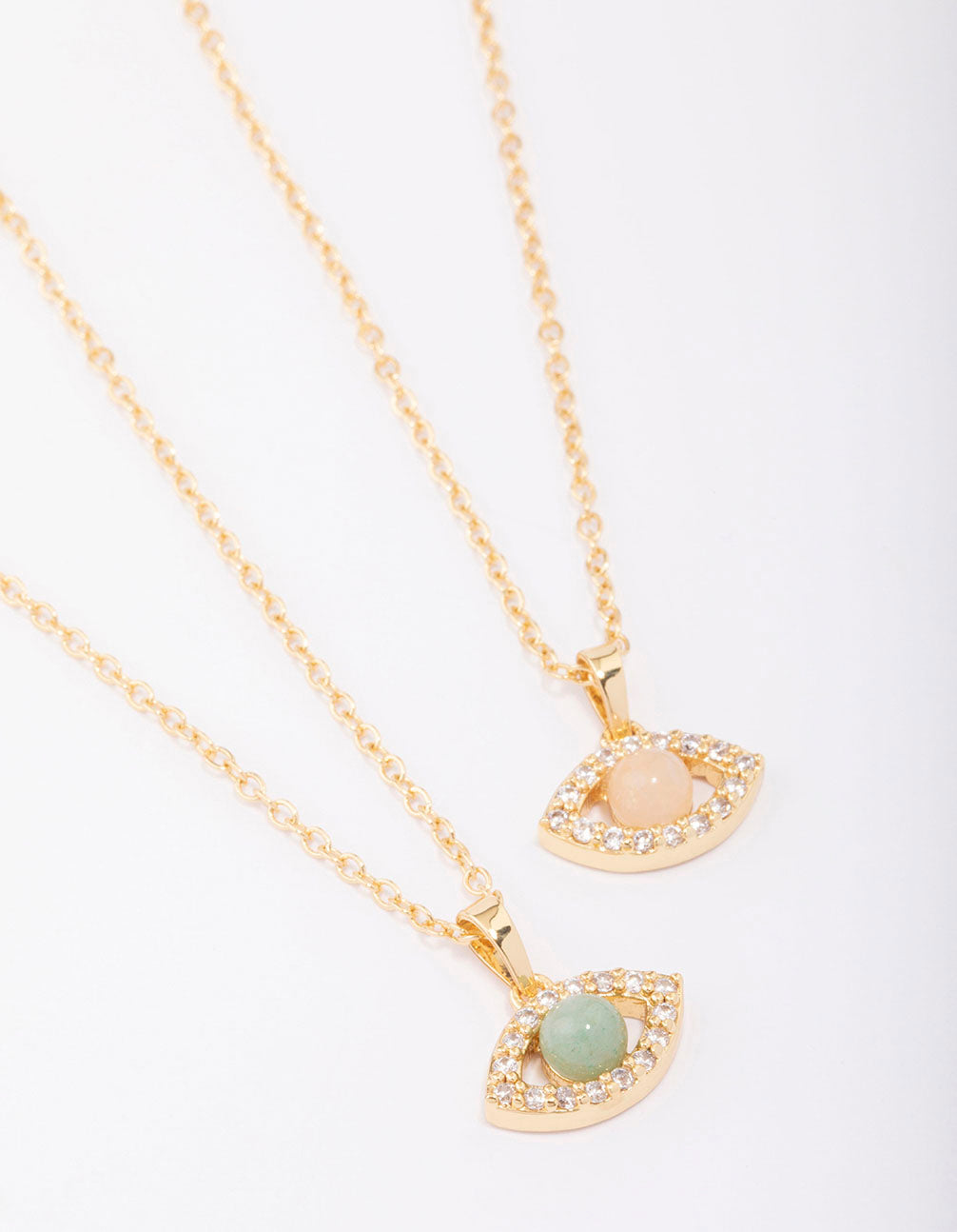 Semi-Precious Evil Eye Necklace Set