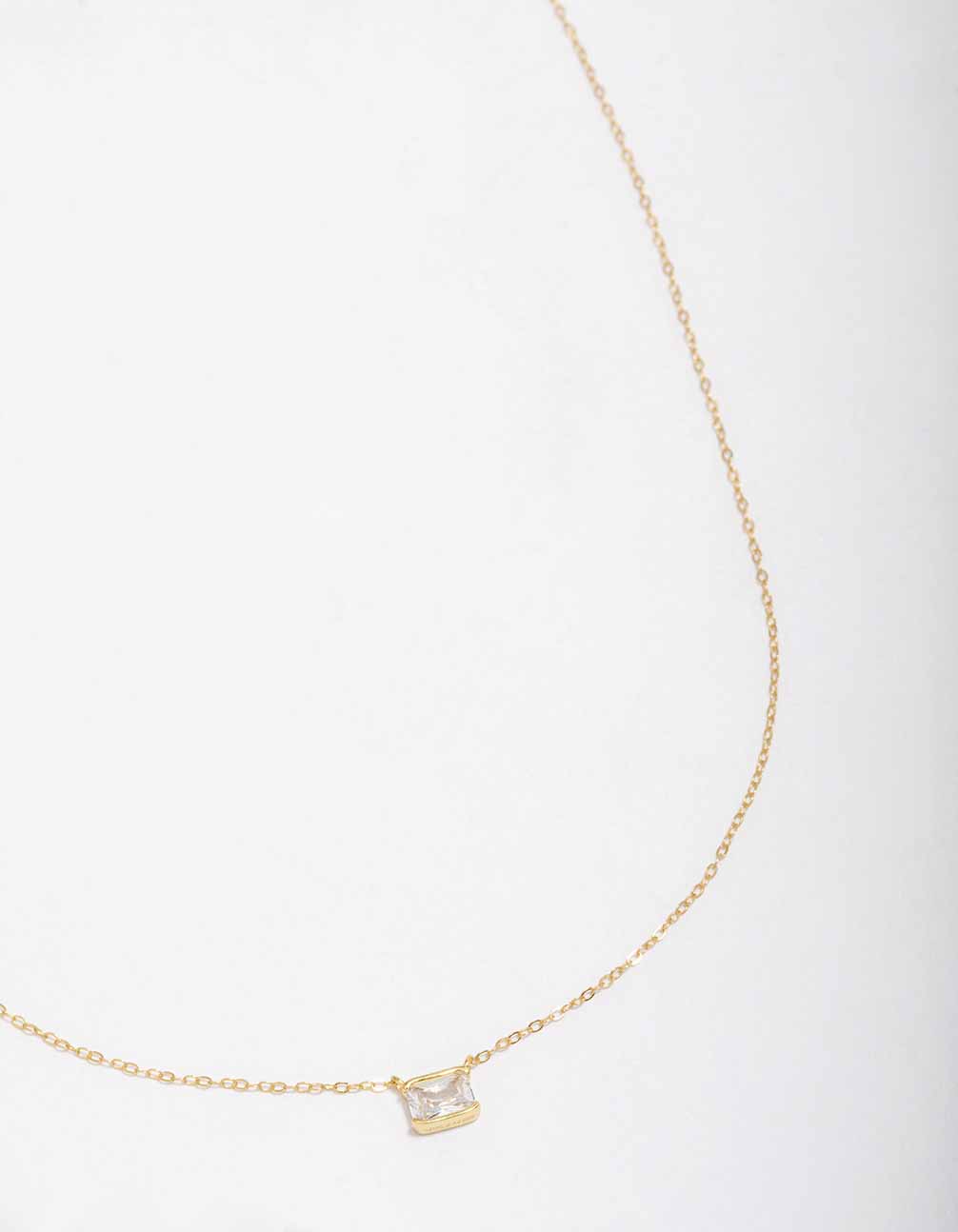 Emerald Cut Pendant Necklace