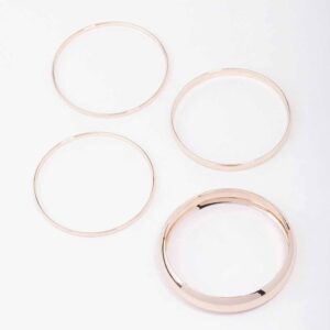 Rose Thick & Thin Bangle 4-Pack