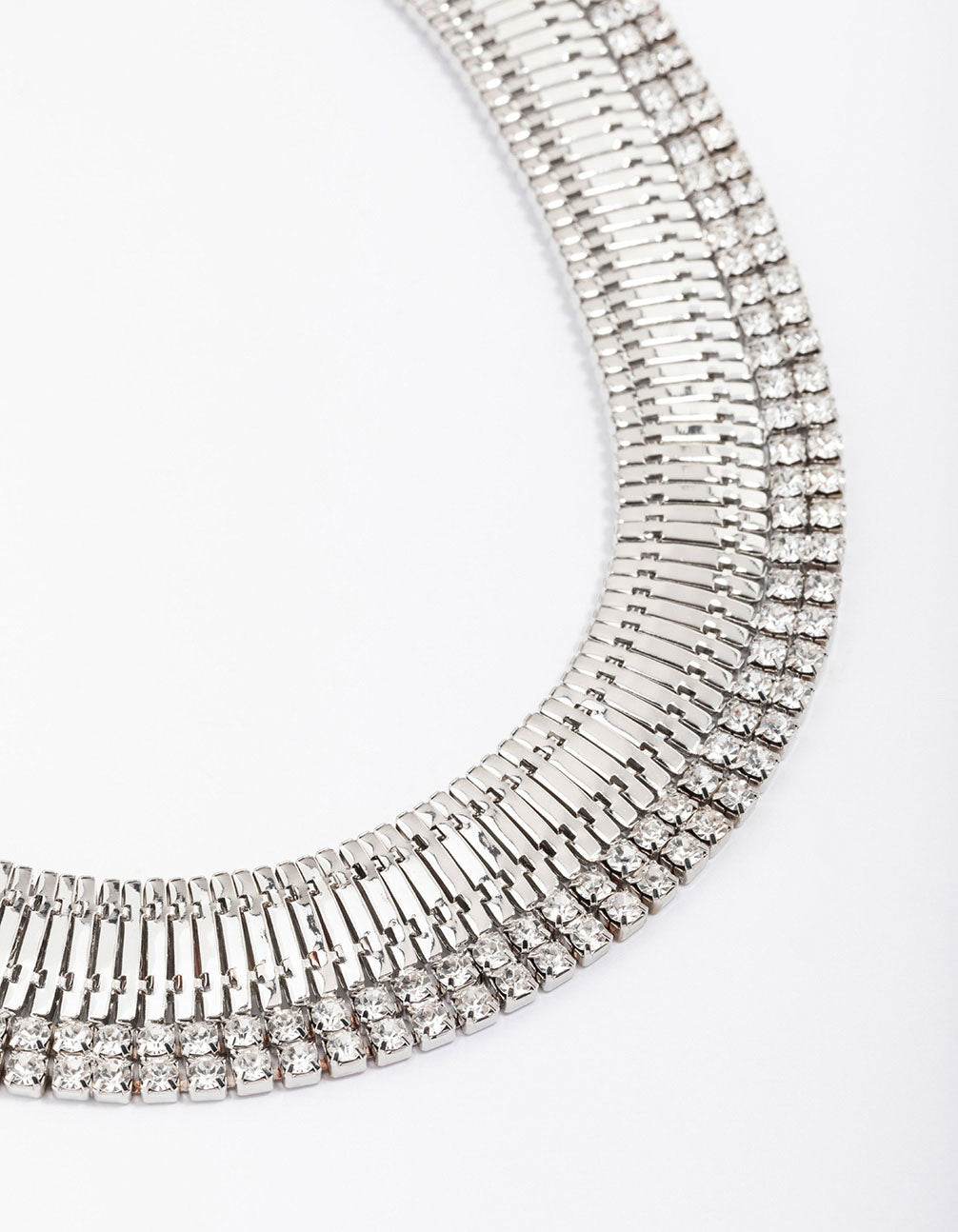 Rhodium Statement Necklace
