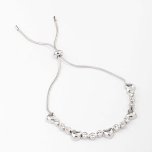 Rhodium Heart & Bracelet