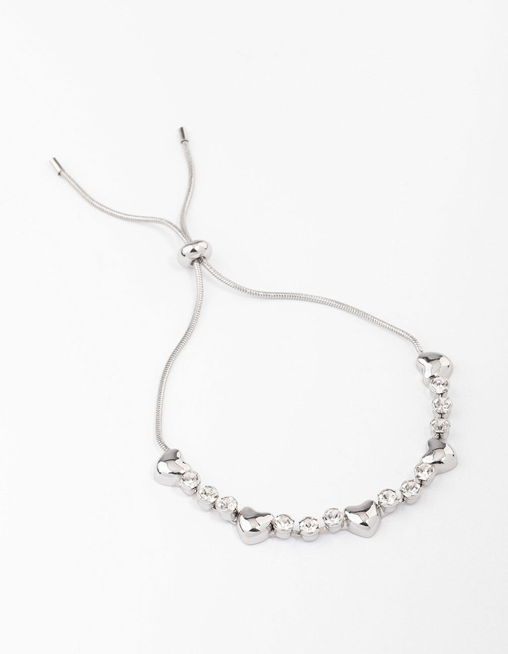 Rhodium Heart & Bracelet