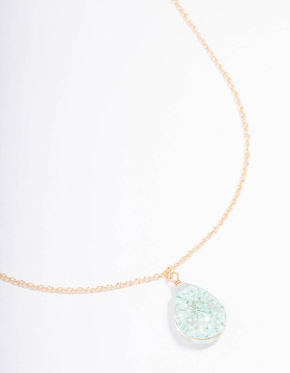 Resin Flower Pendant Necklace