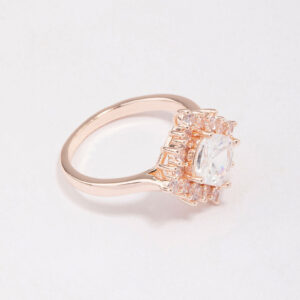 Rose Framed Square Ring
