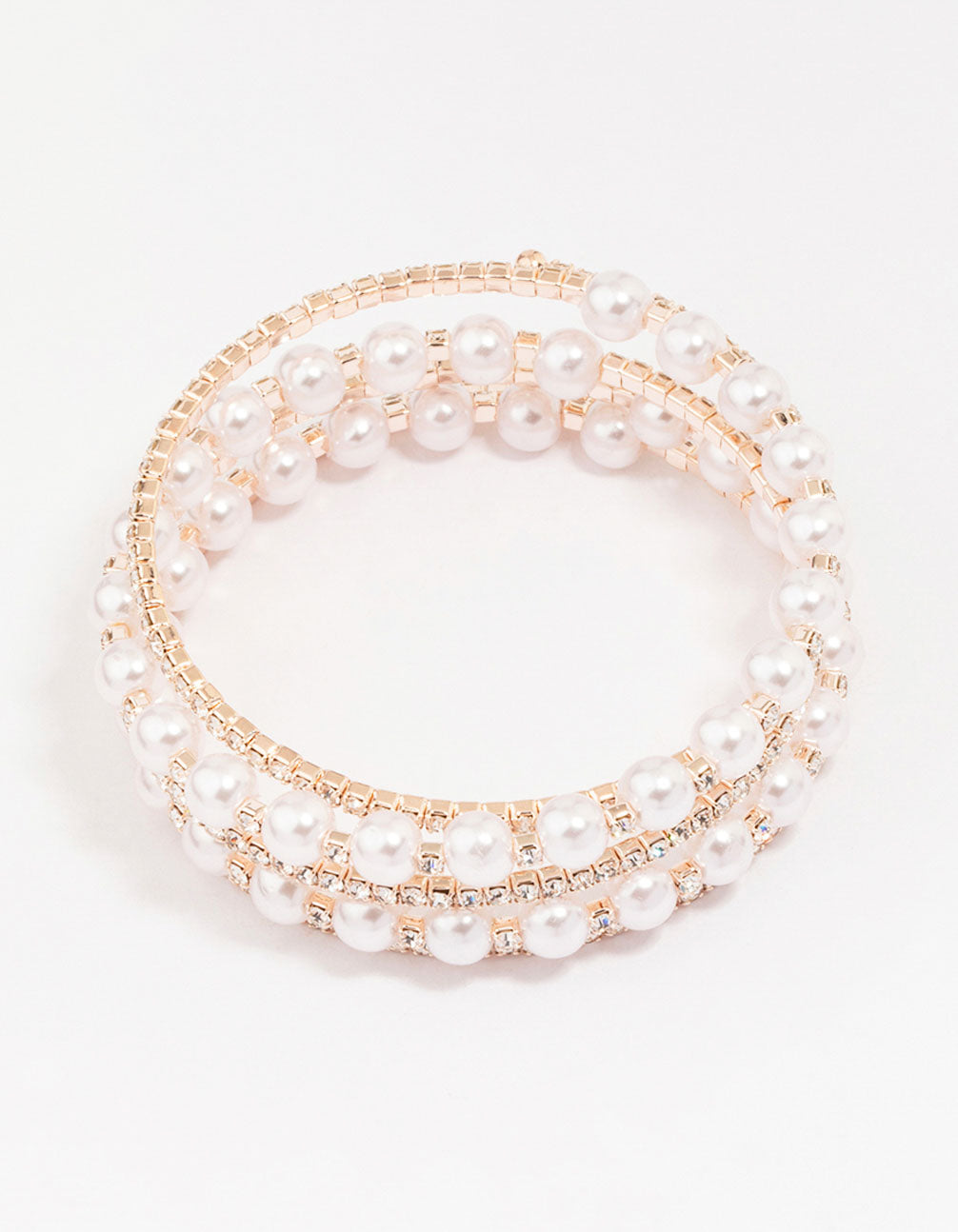 Rose Pearl & Wrapped Bracelet