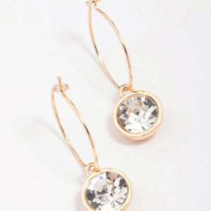 Circle Encased Hoop Earrings