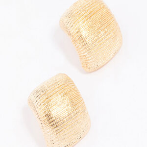 Curved Textured Stud Earrings