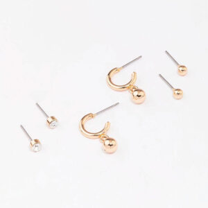 Ball Hoop Earring 3-Pack