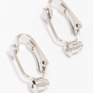 Rhodium Clip On Stud Earring Converter