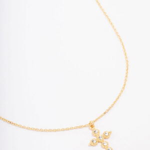Round Cross Pendant Necklace