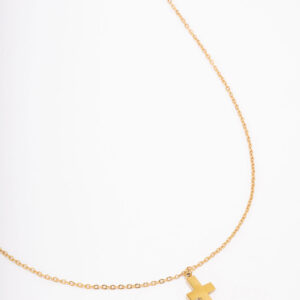 Plain Mini Cross Pendant Necklace