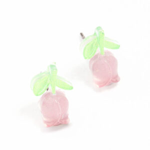 Rose Enamel Stud Earrings