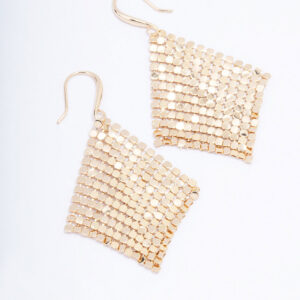 Mesh Chain Statement Drop Earrings