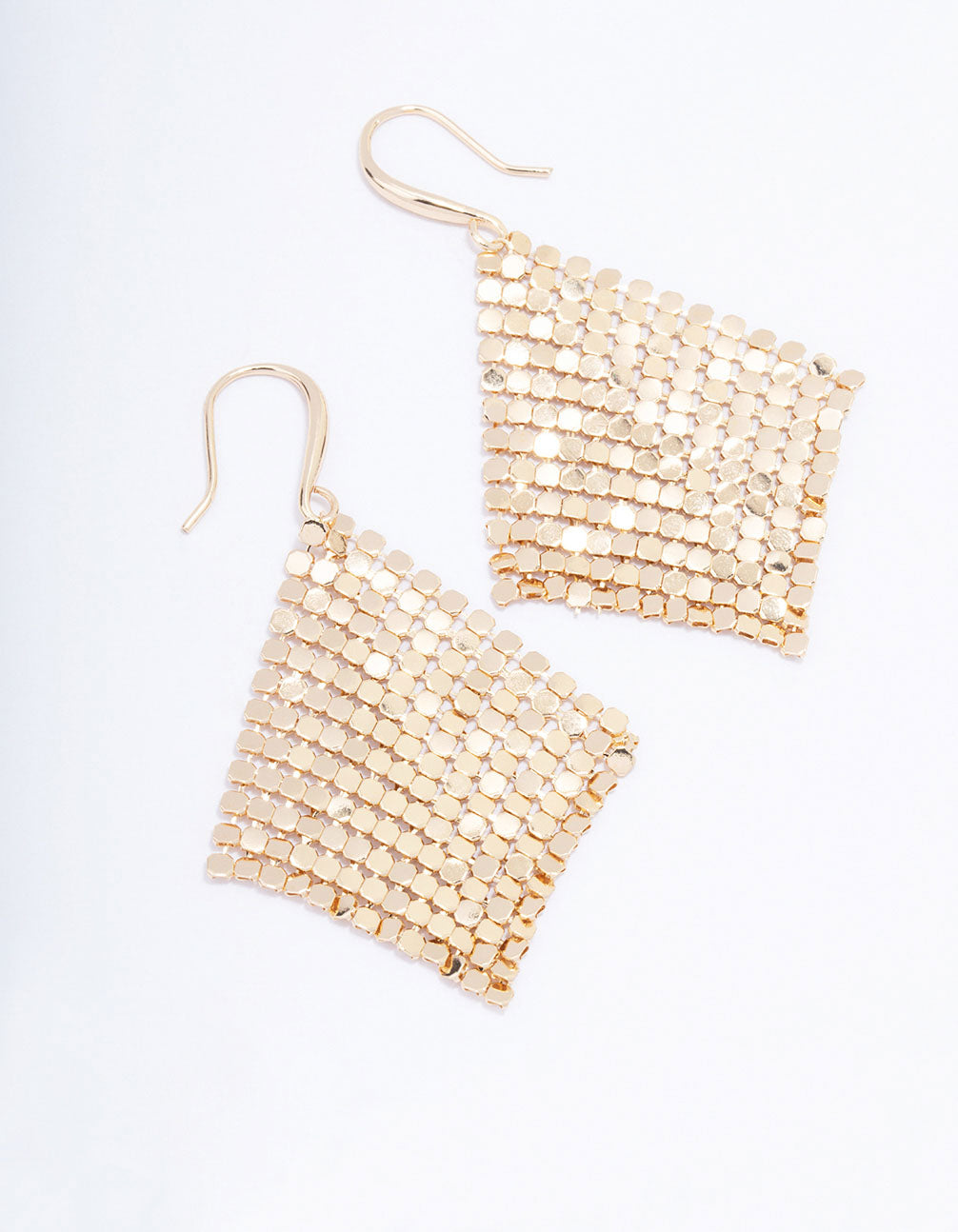 Mesh Chain Statement Drop Earrings