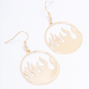 Round Flame Earrings