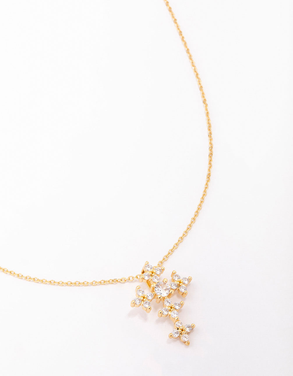 Cubic Zirconia Cross Pendant Necklace